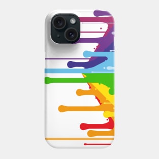 Running paint rainbow Phone Case