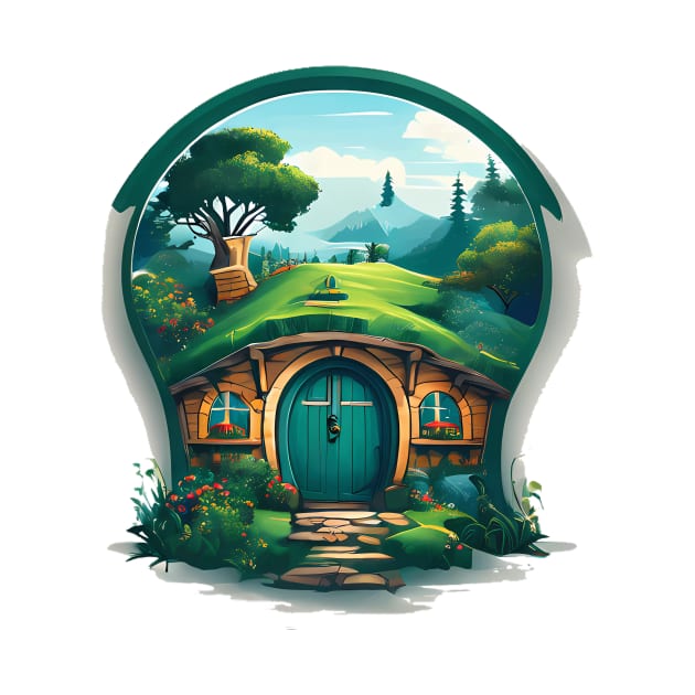 A Hobbit House In The Shire by The Dark Matter Art