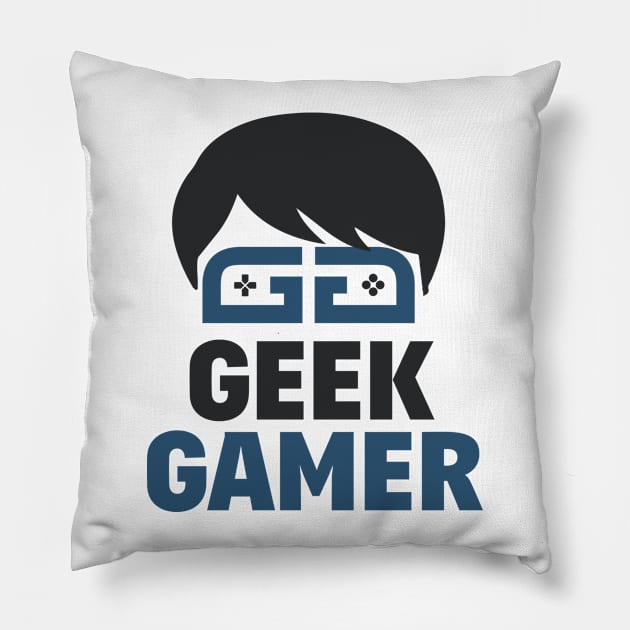 Geek Gamer Pillow by Naumovski