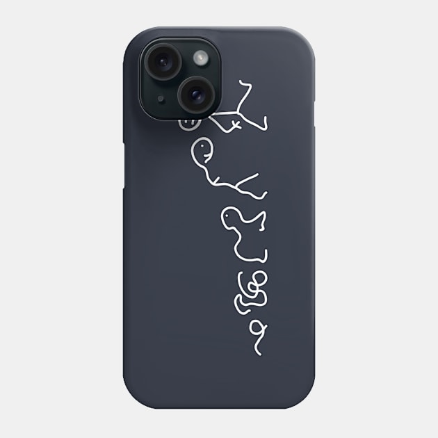 Evolution Lines (white) Phone Case by schlag.art