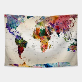 map of the world Tapestry