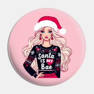 Christmas Barbie Pin