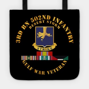 3rd Bn 502nd Infantry - Desert Storm w Svc Tote