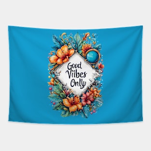 Positive Aura: 'Good Vibes Only' Radiance Tapestry