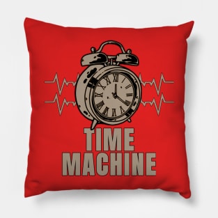 Time machine brown Pillow