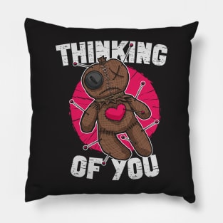 Thinking of You // Funny Voodoo Doll Creepy Cute Pillow