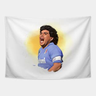 Diego Maradona Cartoon Tapestry