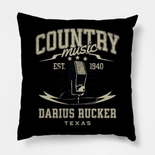 country music microphone singer  v15 Pillow