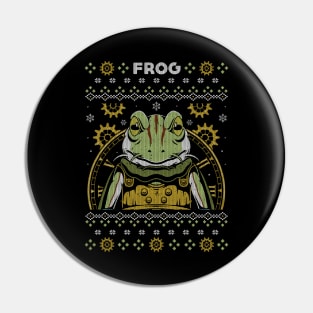 Glenn Frog Knight Christmas Pin