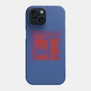 Abstract Blue and  Red Squares Phone Case