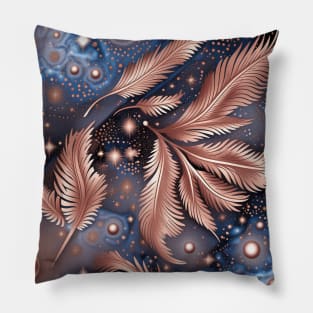 Other Worldly Designs- nebulas, stars, galaxies, planets with feathers Pillow