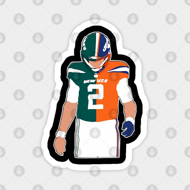 Zach wilson trade - New york jets & denver broncos Magnet by Qrstore