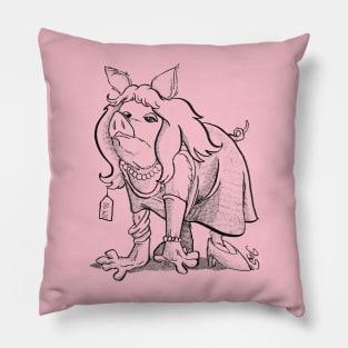 ToughPigs dressed-up pig Pillow