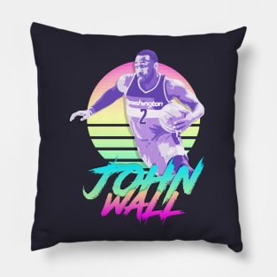 John Wall Retro Futuristic Aesthetic Pillow