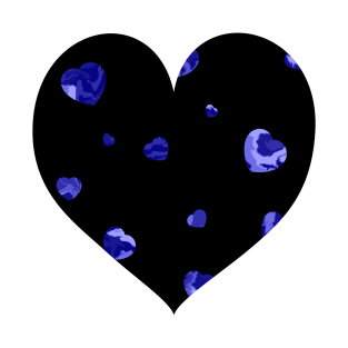 Chaotic Hearts, Dapple Series - Dark Blue T-Shirt