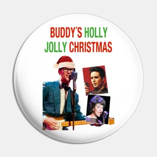 Buddy Holly Merry Christmas Pin