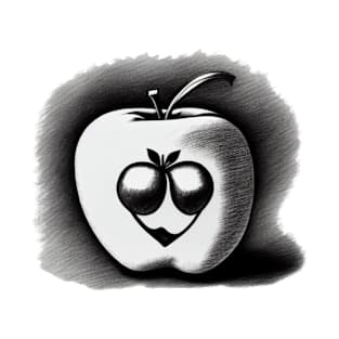 Apple with a heart apple fruit shape design. T-Shirt