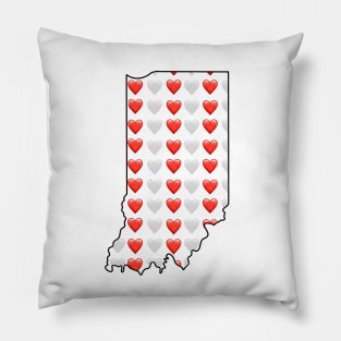 Indiana Heart Emojis Pillow