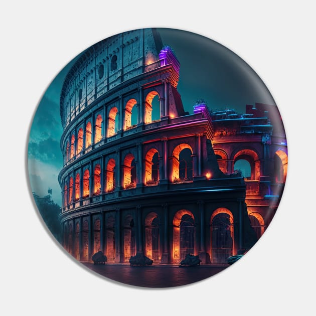 Colosseum Cyberpunk Pin by Art8085