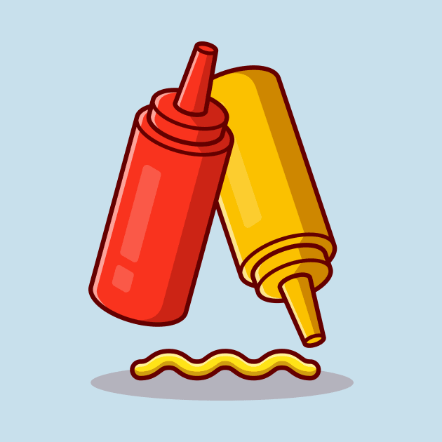 Ketchup And Mustard Cartoon by Catalyst Labs