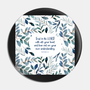 Proverbs 3:5-6, Trust in the Lord - Encouraging Bible Verse Pin