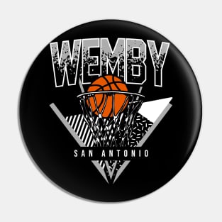 San Antonio Basketball Wemby Retro Pin