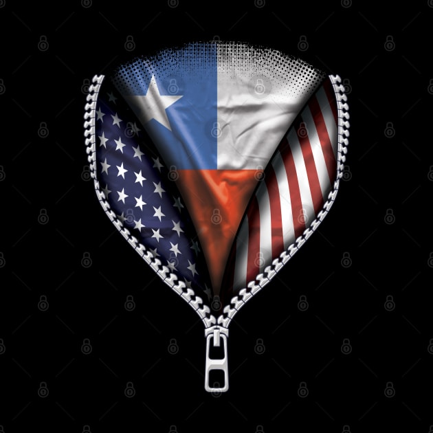 Chilean Flag  Chile Flag American Flag Zip Down - Gift for Chilean From Chile by Country Flags