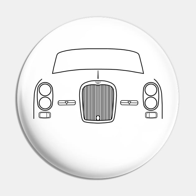 Alvis TE21 1960s classic British sports saloon car black outline graphic Pin by soitwouldseem