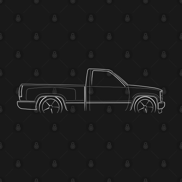 1990 Chevy C/K Stepside - profile stencil, white by mal_photography