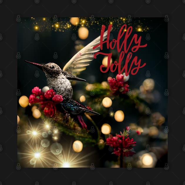 Holly Jolly - Christmas Hummingbird by Design-by-Evita