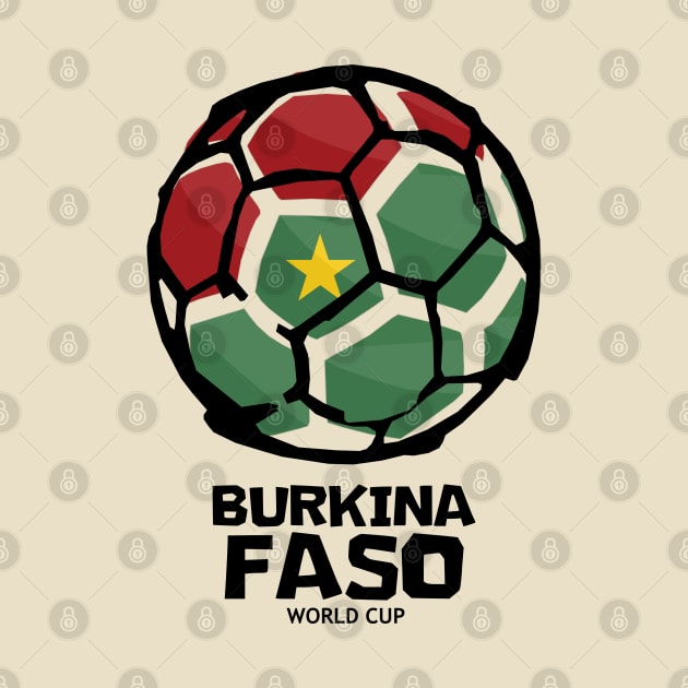 Burkina Faso Football Country Flag by KewaleeTee