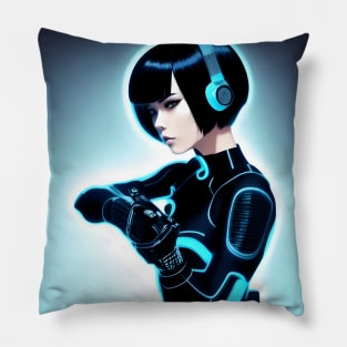 Electri Girl Hear Music Pillow