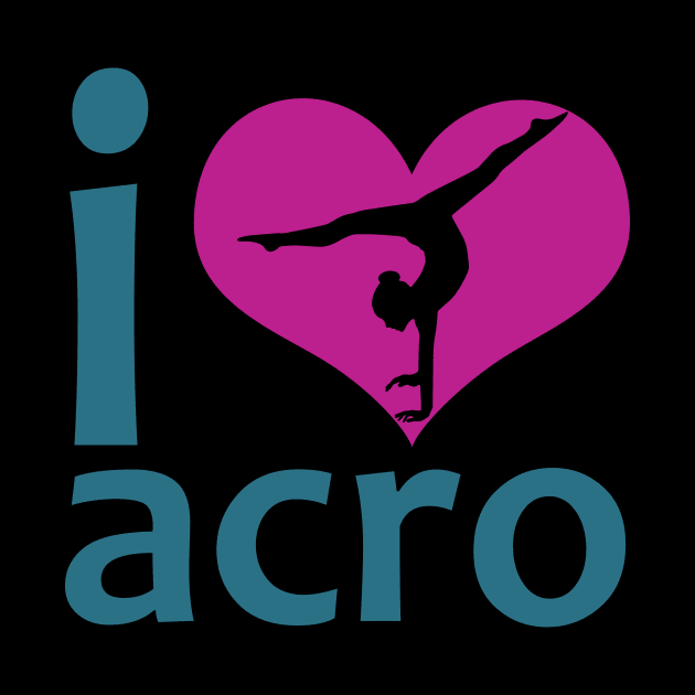 I Heart Acro Silhouette by XanderWitch Creative