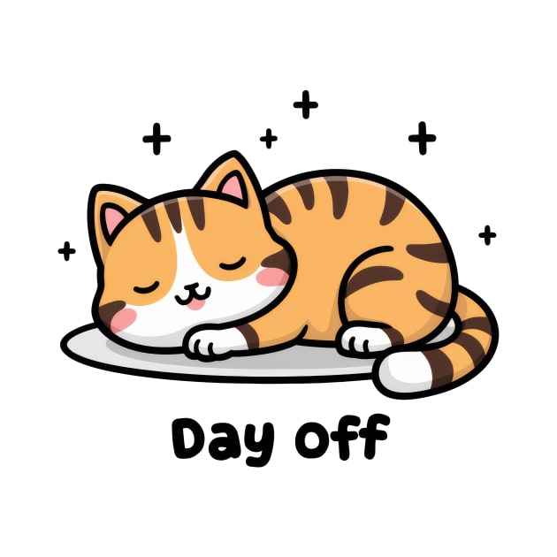 Day Off - Lazy Sleeping Cat kawaii style by MK3