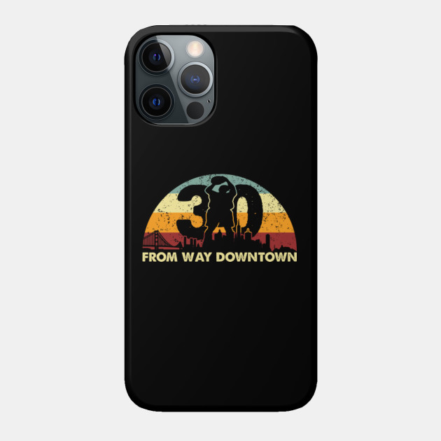 Retro From Way Downtown - Steph Curry - Phone Case