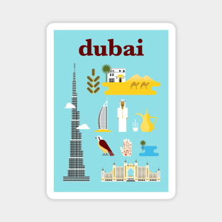 Dubai city poster Magnet