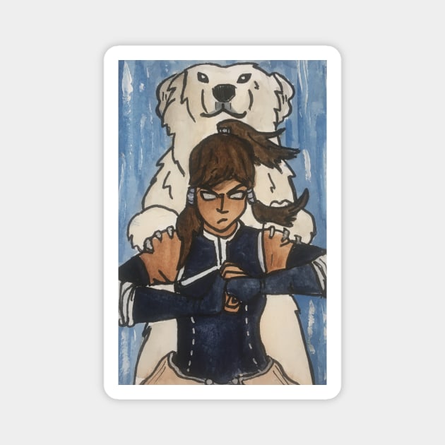 Avatar Korra Watercolour Magnet by TheDoodlemancer