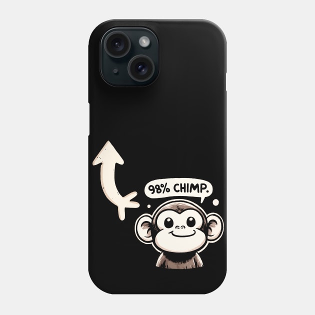 98 Percent little Chimp Phone Case by DoodleDashDesigns