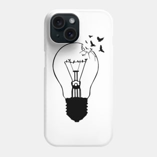 Bird free, breakout from the old lightbulb Phone Case