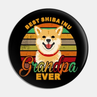 Best Shiba Inu Grandpa Ever Pin