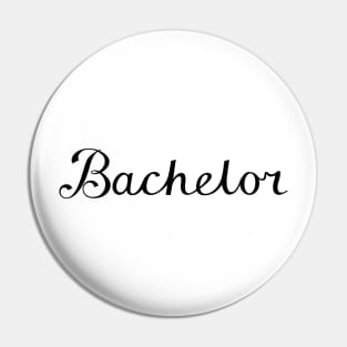 Bachelor Type Design - Black Pin