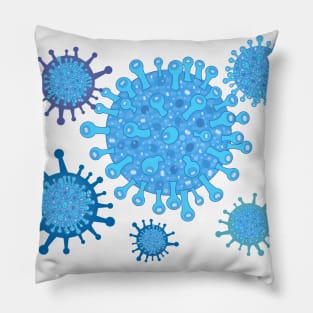 Blue corona virus infection Pillow