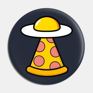 Food Loving Egg Pizza  UFO Sci Fi Pin