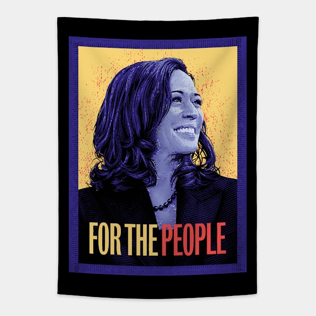 kamala harris Tapestry by Rundown