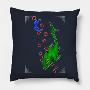 Green Shark Pillow