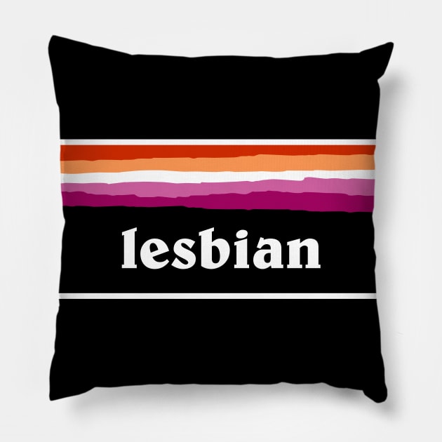 Lesbian Pride Pillow by Football from the Left