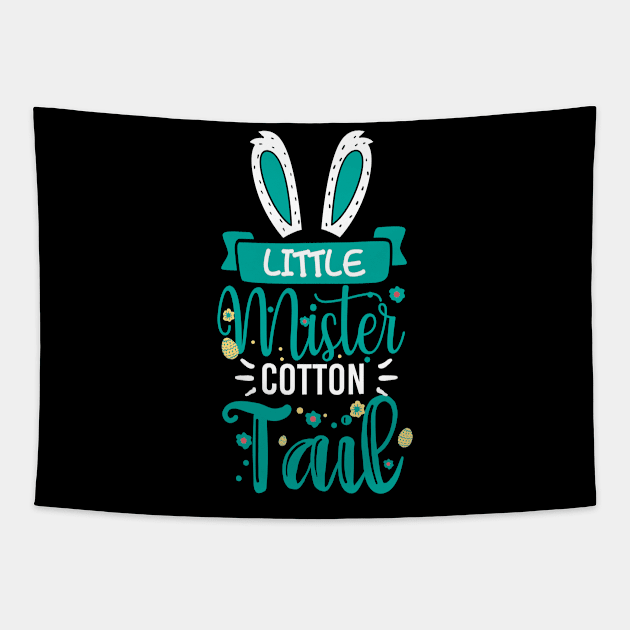 Kids Little Mister Cotton Tail - Boys Easter Bunny Rabbit Ears Tapestry by ScottsRed