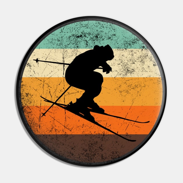 Classic Skier - Skiing Lovers Pin by jpmariano