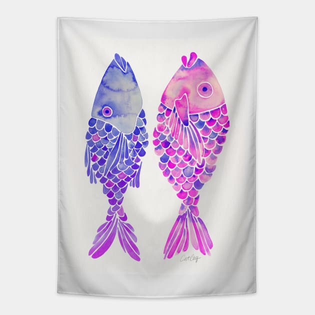 indonesian fish mermaid Tapestry by CatCoq