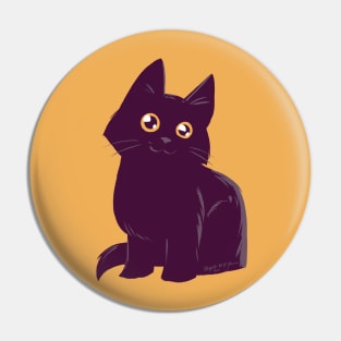 Cute black cat Pin